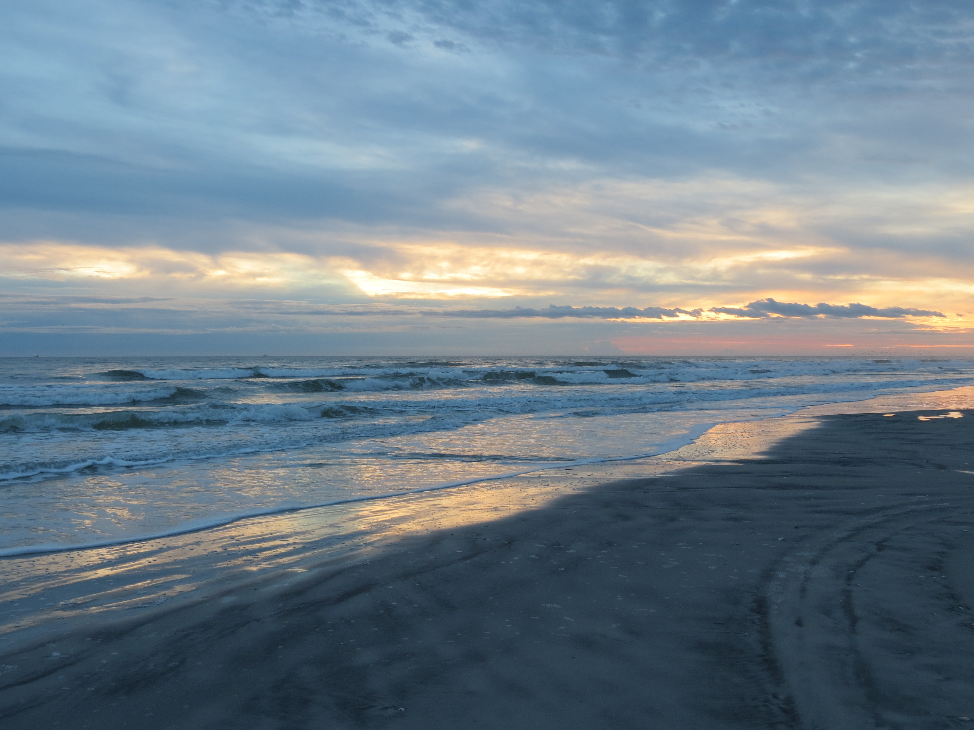 Sunrise over the beach in New Smyrna Beach, Florida
