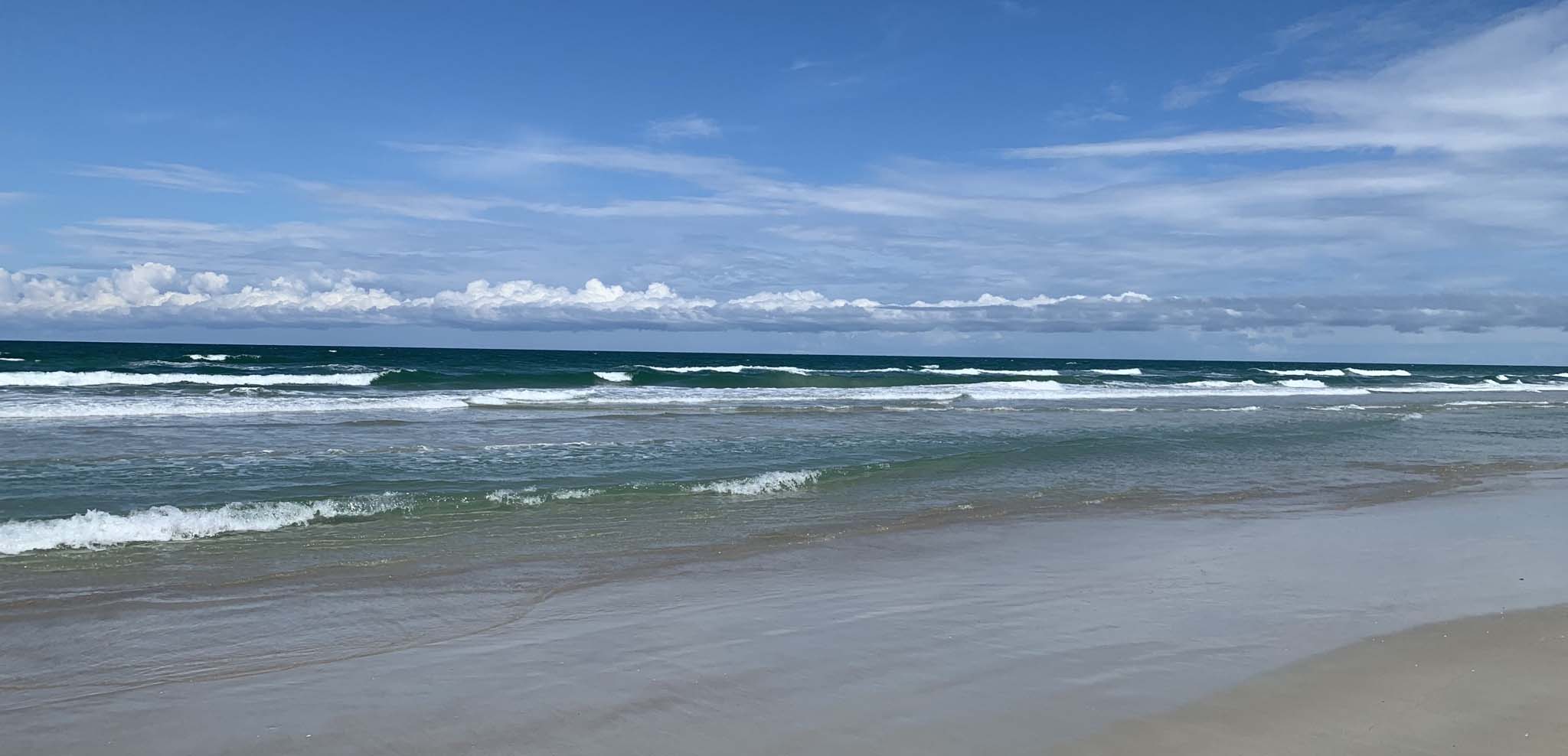 Surf conditions at New Smyrna Beach, Florida